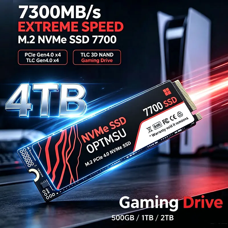 M.2 Nvme 4Tb Pcie 4.0 Ssd - New 7700 M.2 2280 PCIe 4.0