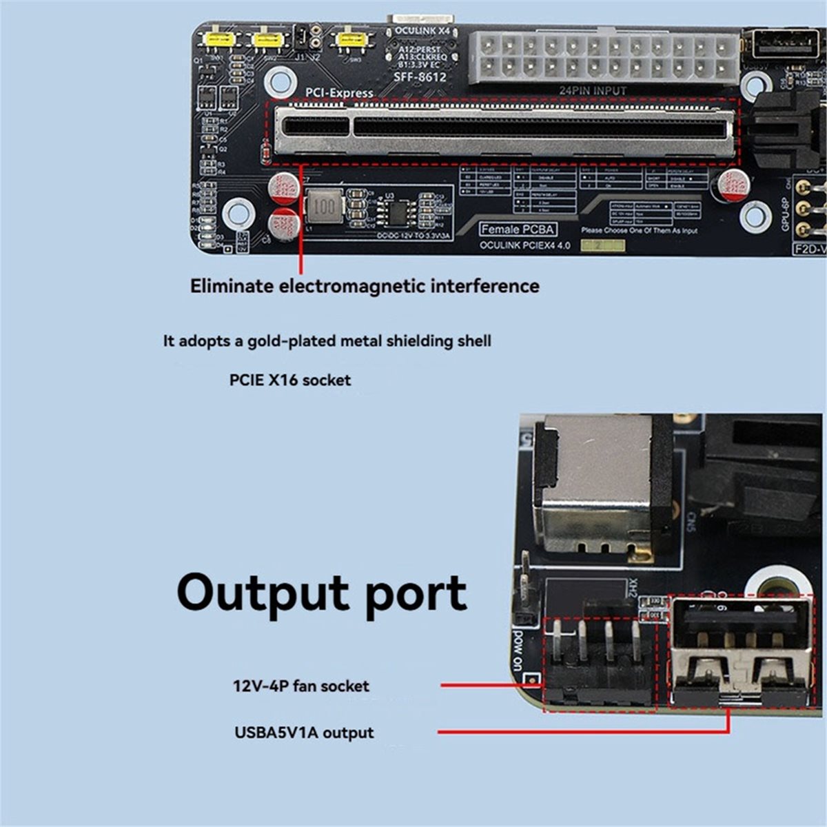 giftnew Oculink SFF-8612 to PC - External Gpu Dock Pcie 4.0 Oculink 评论和价格